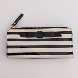 Kate Spade Nisha Chelsea Park Patent Stripe Wallet